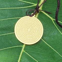 【楞嚴咒金色項鍊】正面楞嚴咒/背面大隨求護身平安 【楞嚴咒金色項鍊】正面楞嚴咒/背面大隨求護身平安